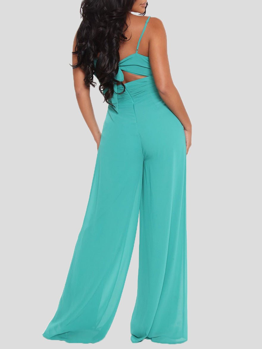 Sling Bare Back Wide-Leg Jumpsuit Sai Feel