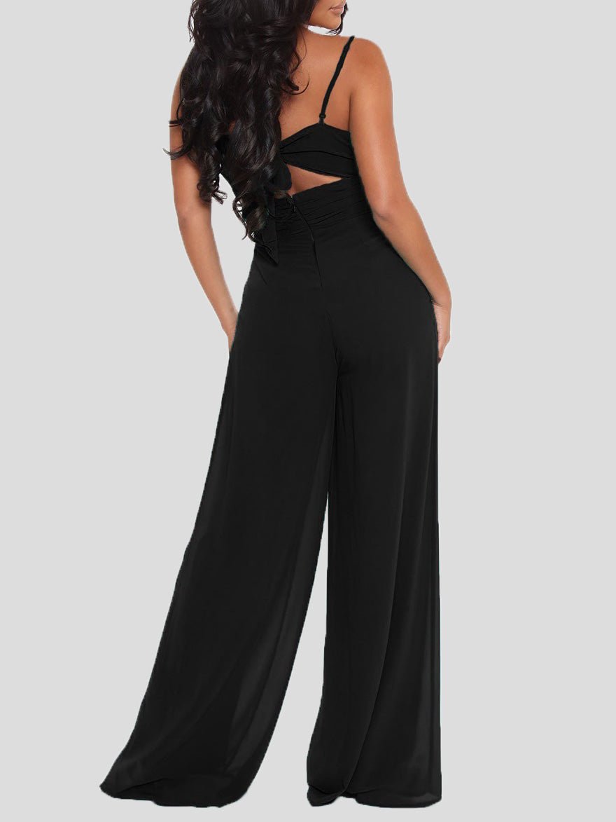 Sling Bare Back Wide-Leg Jumpsuit Sai Feel