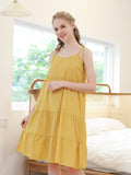 Sling sexy pajamas dress bow tie round neck rayon nightdress Sai Feel