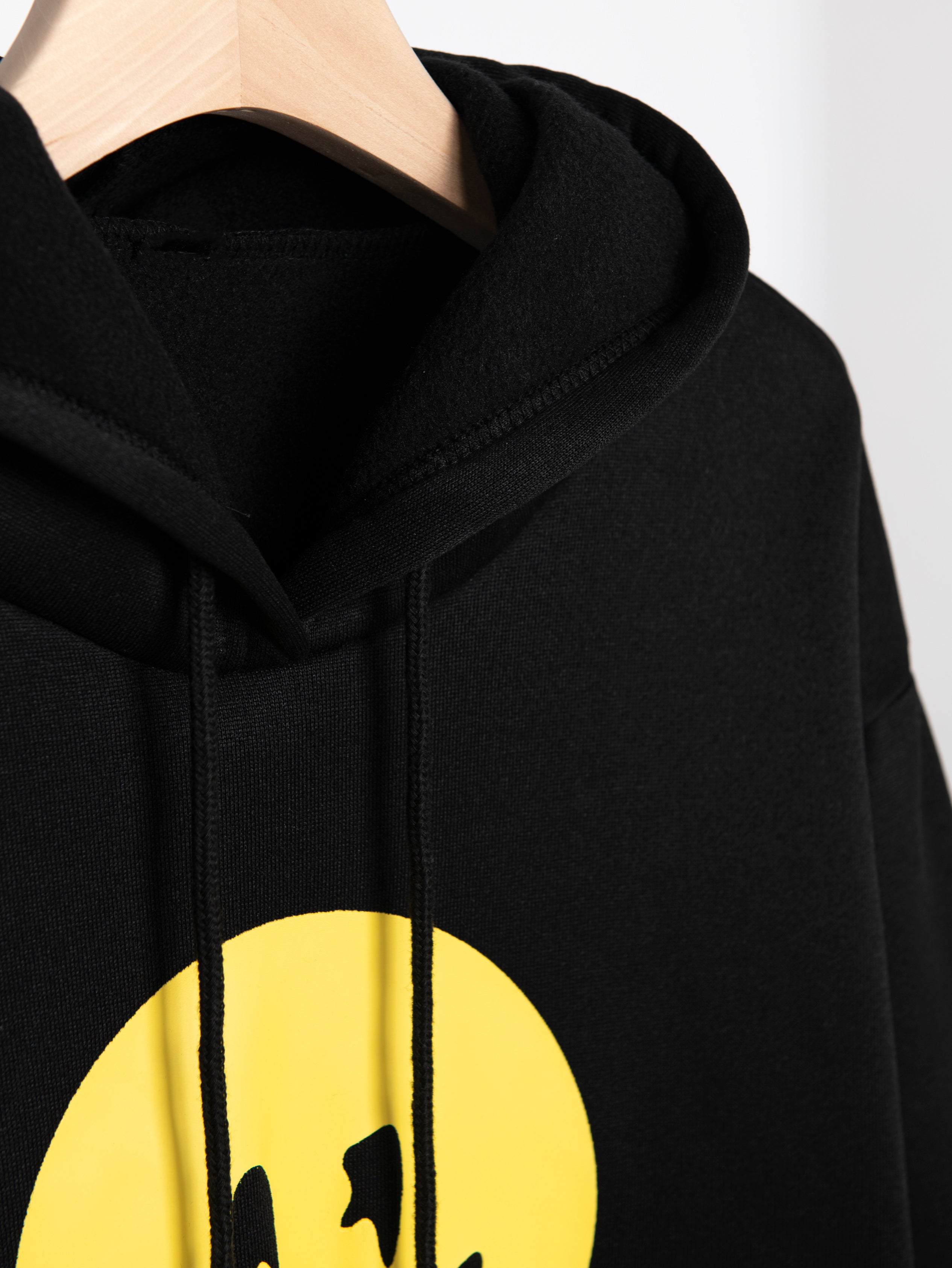 Smiley Print Hooded Sweatshirt Sai Feel