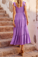 Solid Bandage Square Collar Cake Skirt Dresses(3 colors) Sai Feel