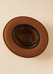 Solid Belt Decor Fedora Hat Sai Feel