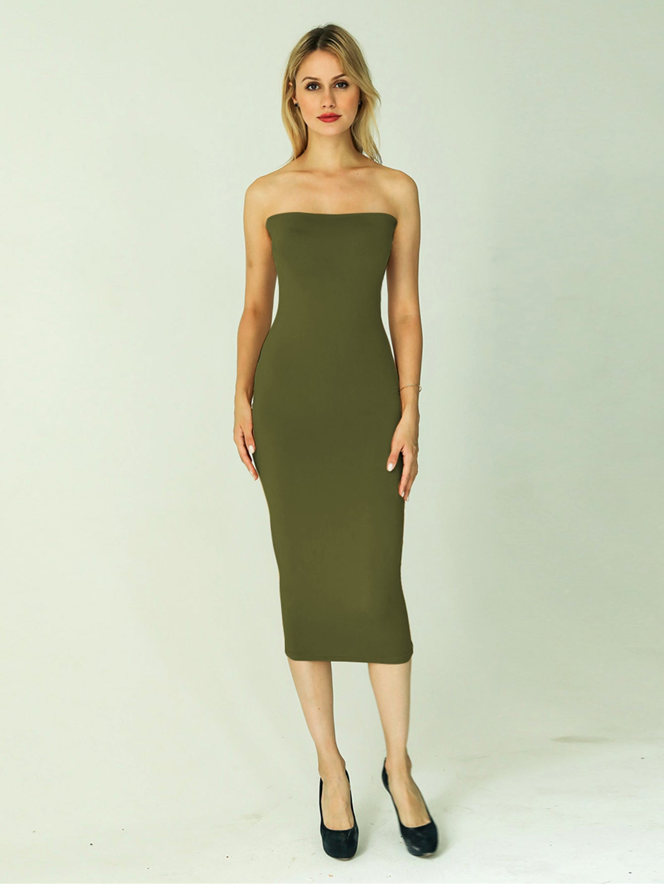 Solid Bodycon Tube Dress Sai Feel