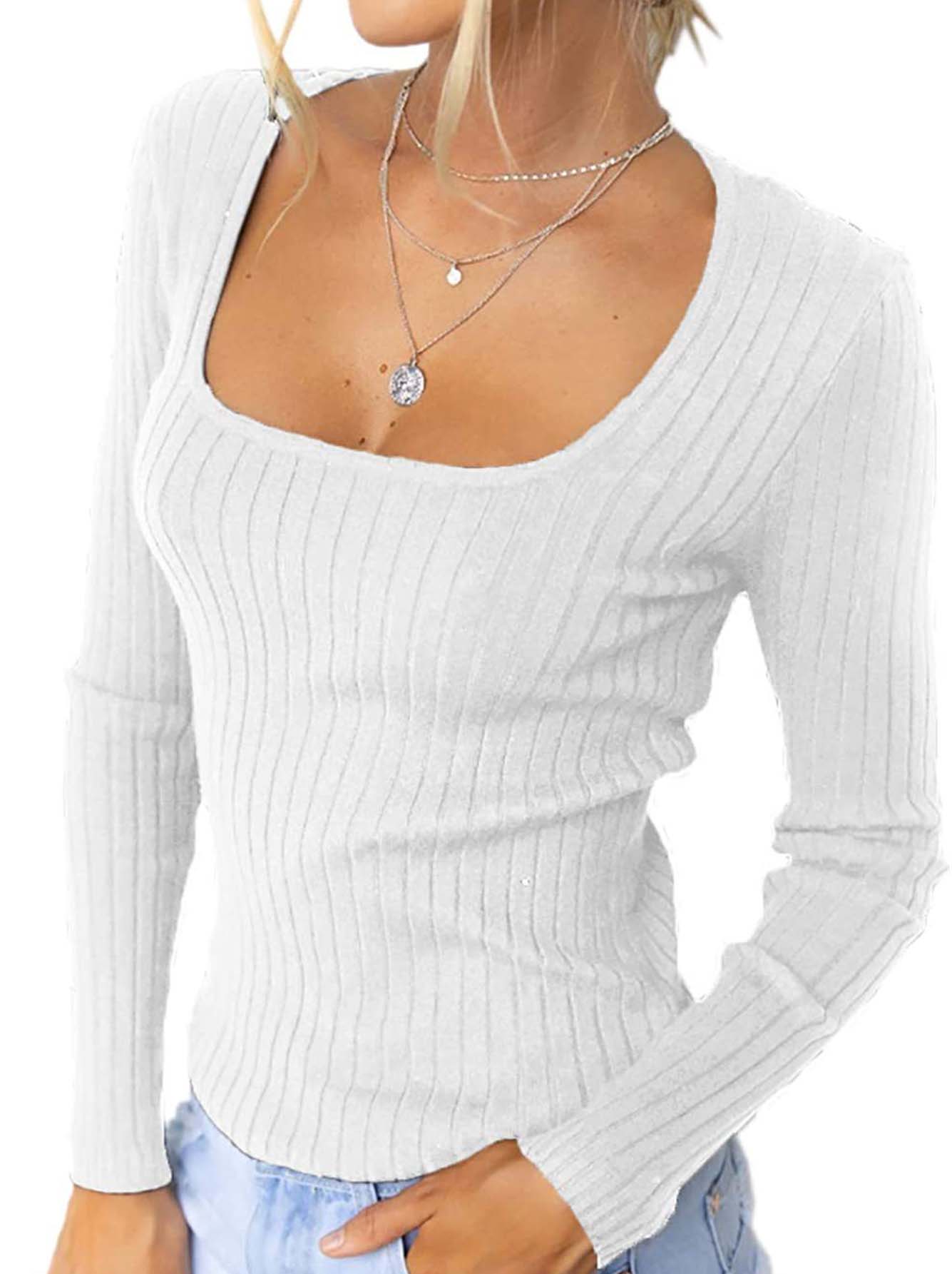 Solid Color Causal Knitted Long Sleeve Shirt Sai Feel