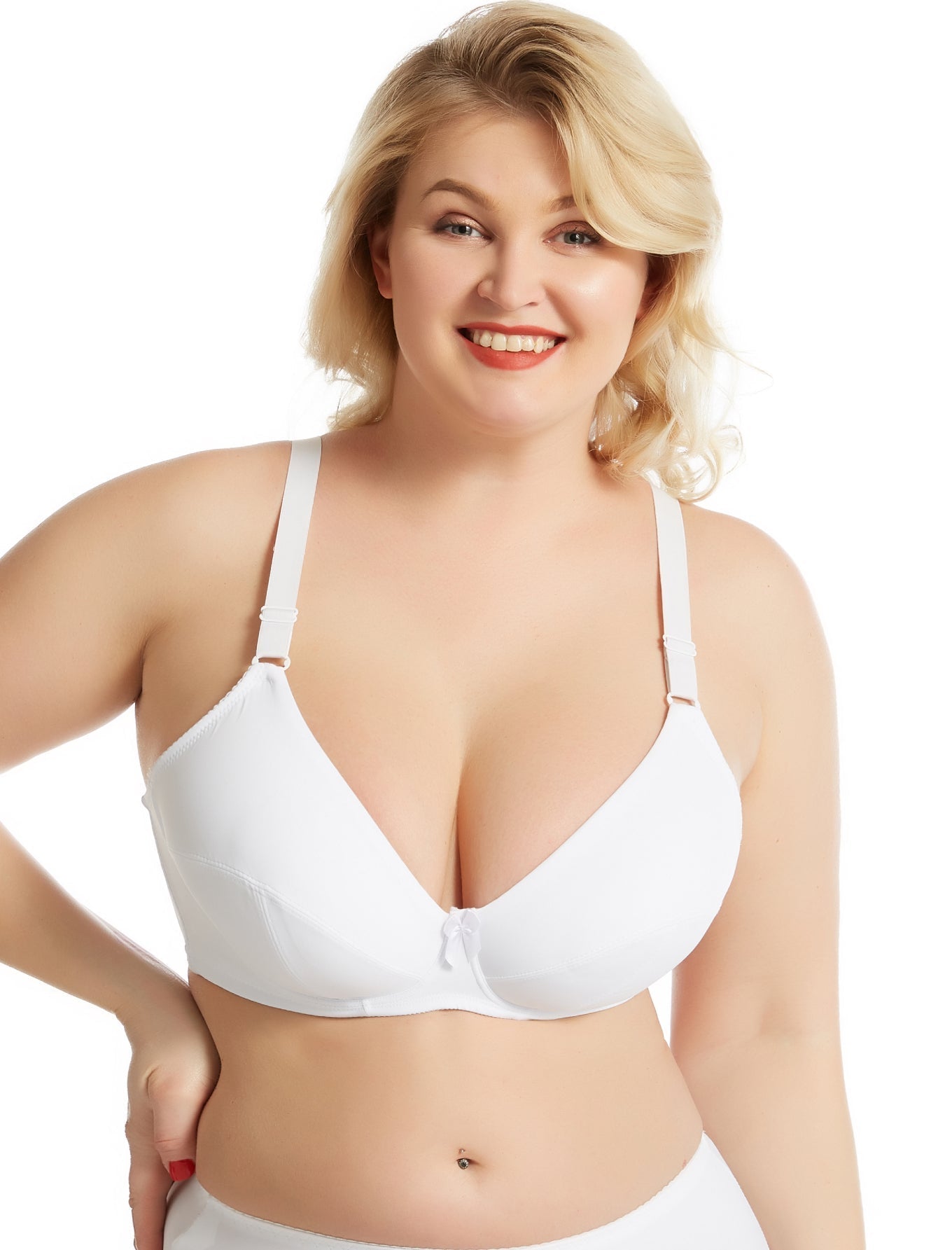 Solid Color Plus Size E Cup F cup Women Bra Intimate Underwear Comfortable Full Coverage Lingerie Top,Ultra Thin Polyester Underwired Bralette Sai Feel