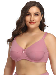 Solid Color Plus Size E Cup F cup Women Bra Intimate Underwear Comfortable Full Coverage Lingerie Top,Ultra Thin Polyester Underwired Bralette Sai Feel