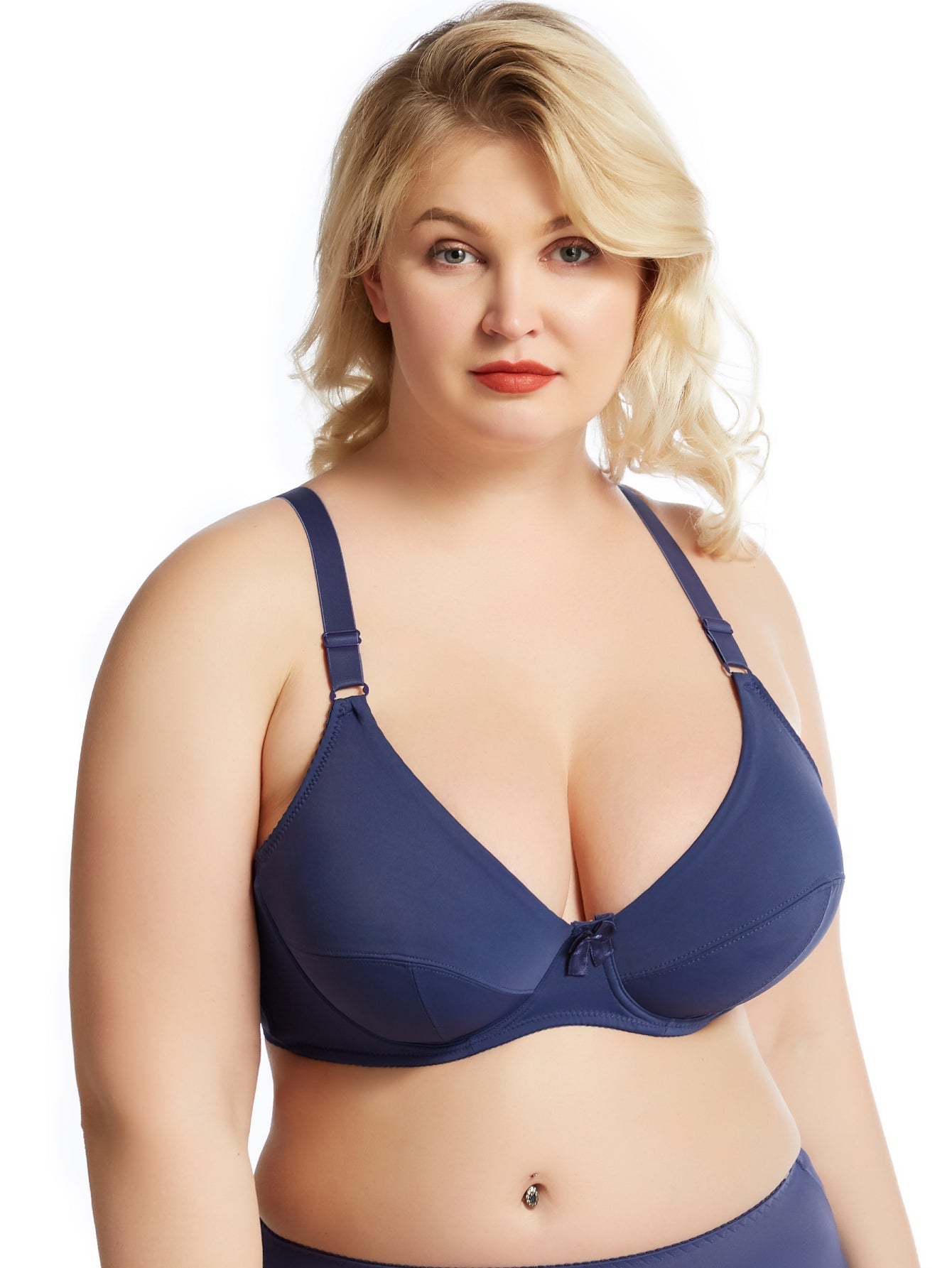 Solid Color Plus Size E Cup F cup Women Bra Intimate Underwear Comfortable Full Coverage Lingerie Top,Ultra Thin Polyester Underwired Bralette Sai Feel