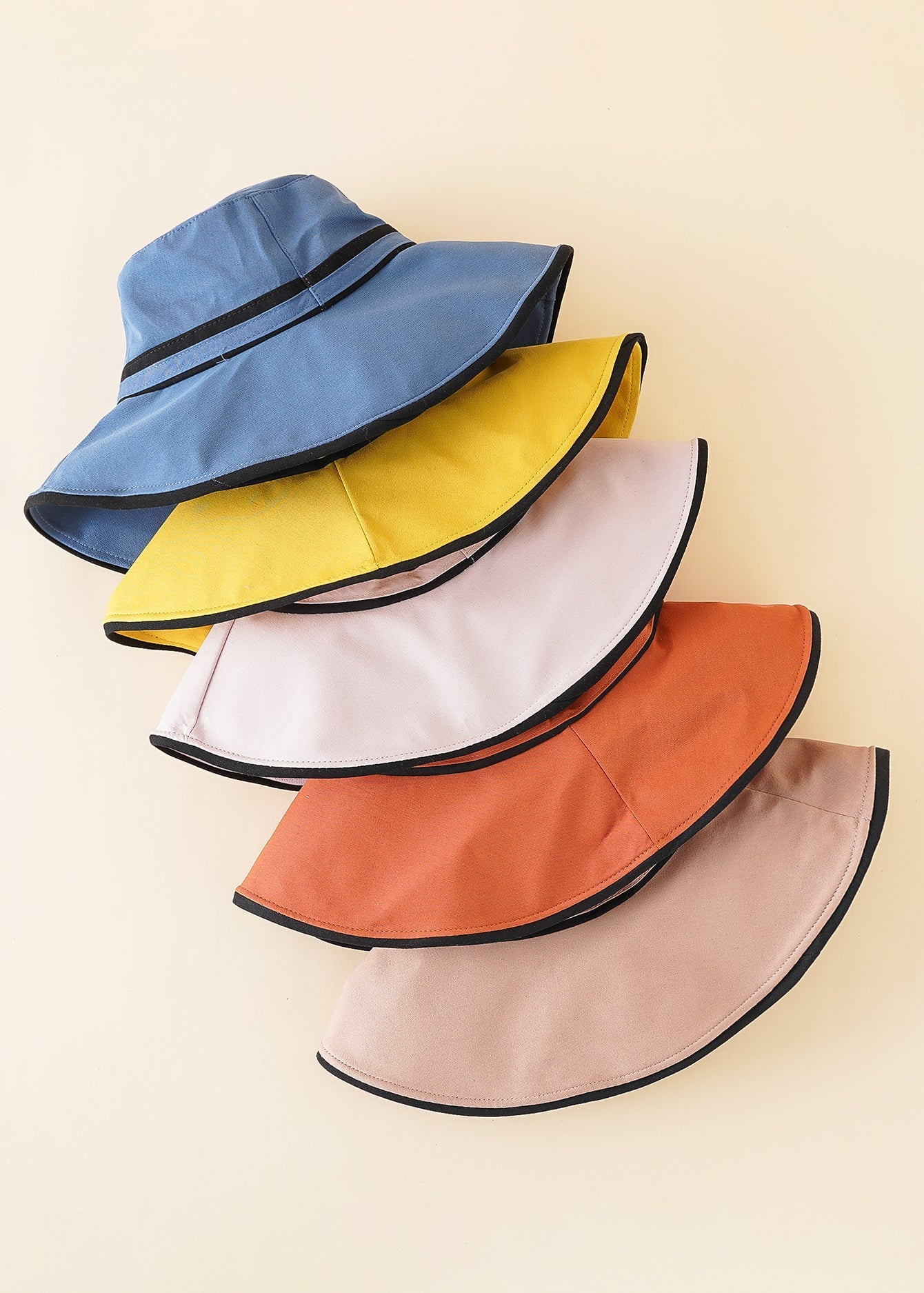 Solid Drawstring Visor Hat Sai Feel