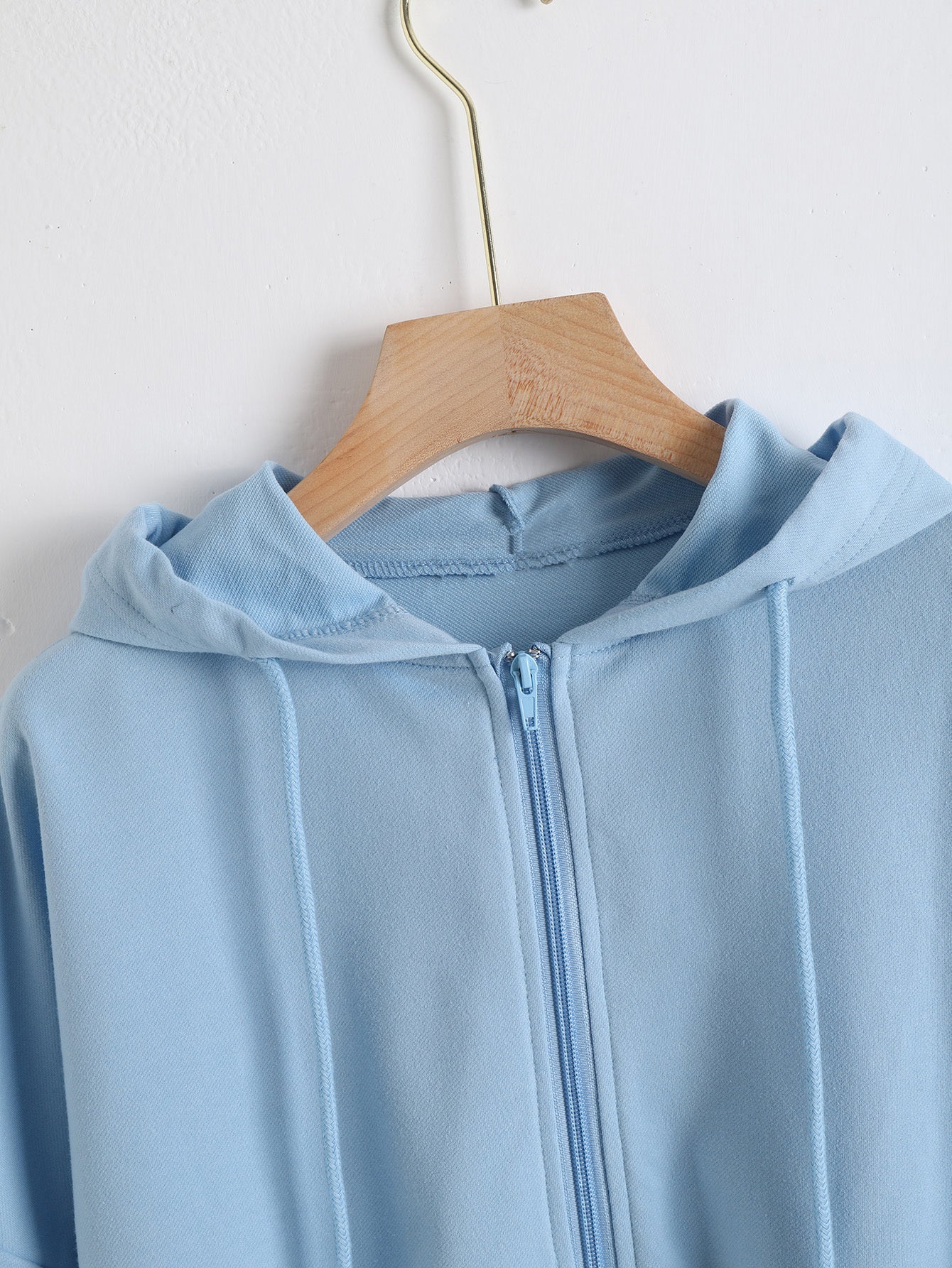 Solid Drop Shoulder Hoodie Sai Feel