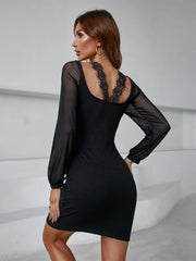 Solid Long Sleeve Bodycon Maxi Dress Sai Feel