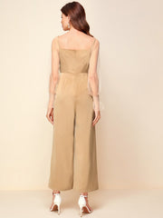 Solid Mesh Jumpsuit Sai Feel