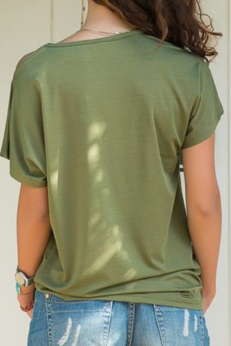 Solid Oblique Collar T-Shirts(7 Colors) Sai Feel
