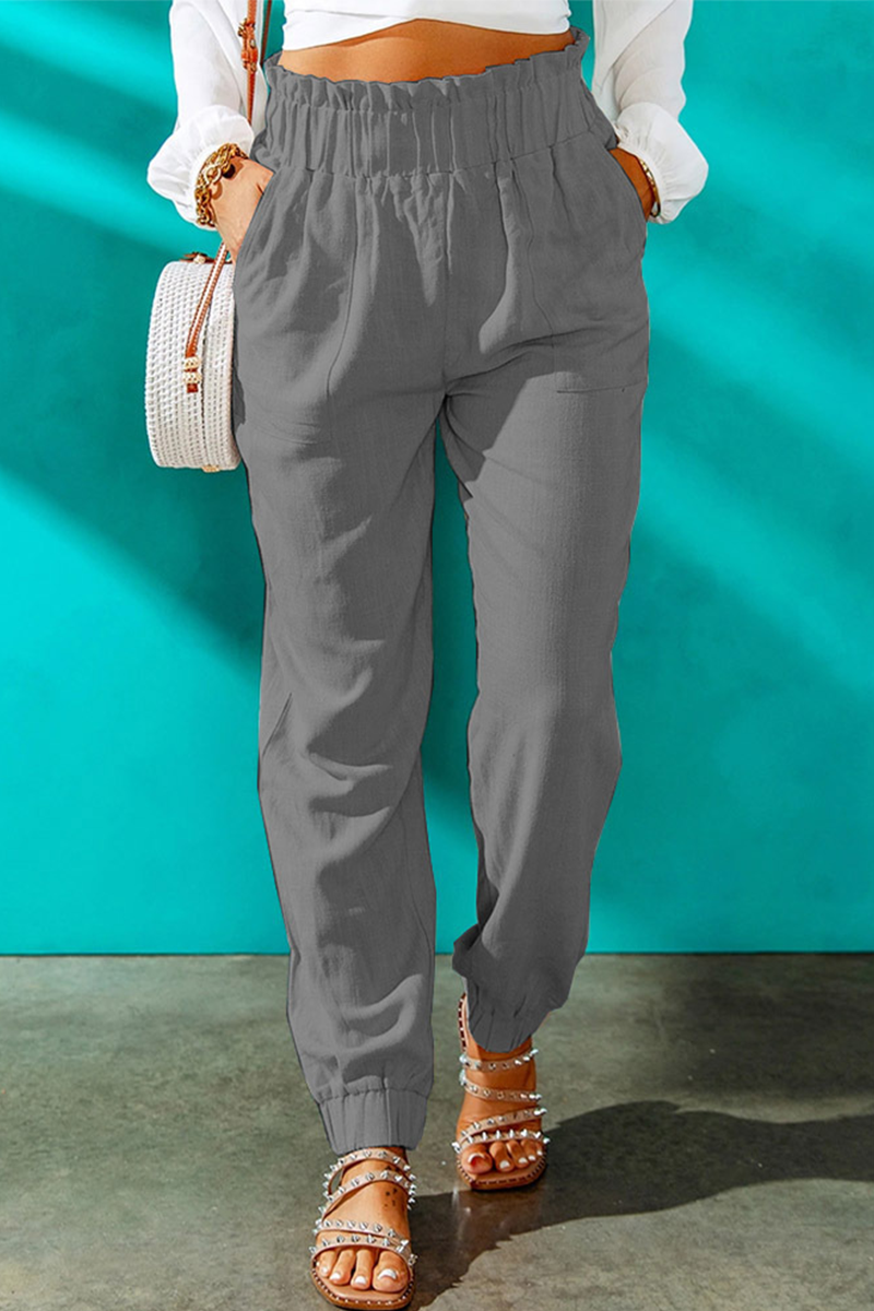 Solid Patchwork Harlan High Waist Harlan Solid Color Bottoms(10 colors) Sai Feel