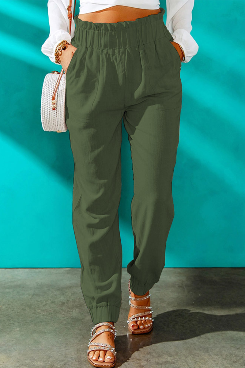 Solid Patchwork Harlan High Waist Harlan Solid Color Bottoms(10 colors) Sai Feel