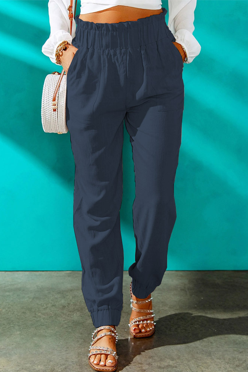 Solid Patchwork Harlan High Waist Harlan Solid Color Bottoms(10 colors) Sai Feel