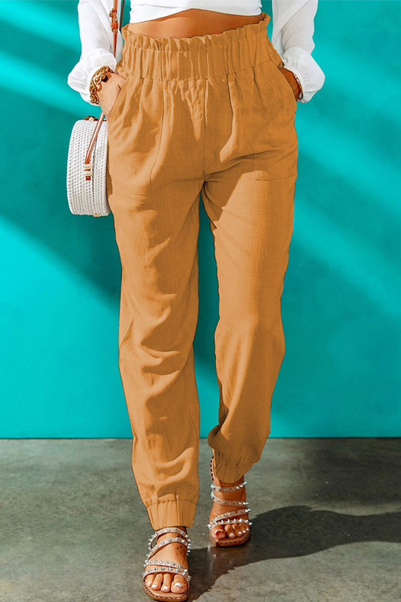 Solid Patchwork Harlan High Waist Harlan Solid Color Bottoms(10 colors) Sai Feel