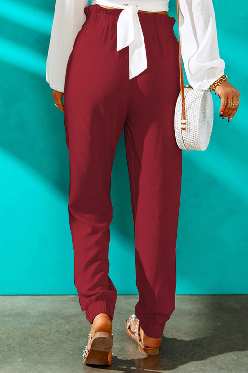 Solid Patchwork Harlan High Waist Harlan Solid Color Bottoms(10 colors) Sai Feel