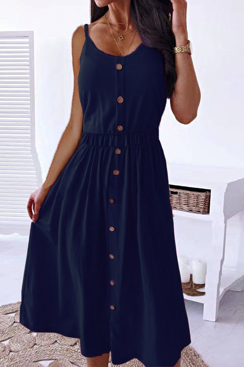 Solid Patchwork Spaghetti Strap Cake Skirt Dresses(6 colors) Sai Feel