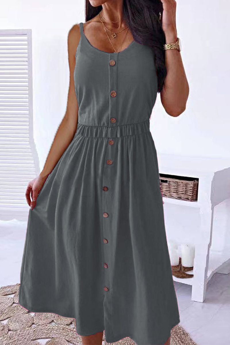 Solid Patchwork Spaghetti Strap Cake Skirt Dresses(6 colors) Sai Feel