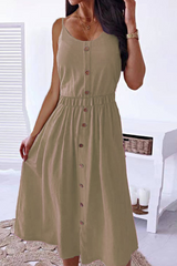 Solid Patchwork Spaghetti Strap Cake Skirt Dresses(6 colors) Sai Feel