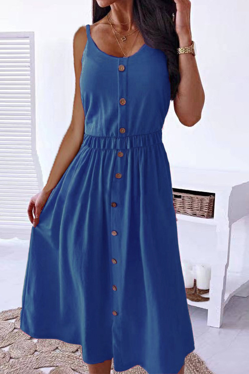 Solid Patchwork Spaghetti Strap Cake Skirt Dresses(6 colors) Sai Feel