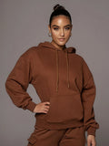 Solid Pocket Hoodie & Sweatpants Set Sai Feel