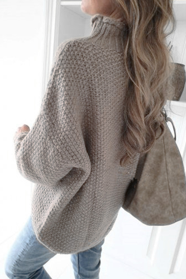 Solid Split Joint Basic Half A Turtleneck Tops Sweater£¨4 colors£© Sai Feel