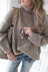 Solid Split Joint Basic Half A Turtleneck Tops Sweater£¨4 colors£© Sai Feel