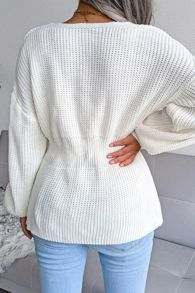 Solid Split Joint Flounce V Neck Tops£¨3 colors£© Sai Feel