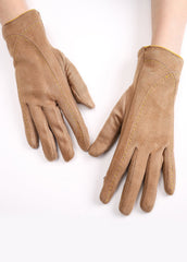 Solid Suede Touch Screen Gloves Sai Feel