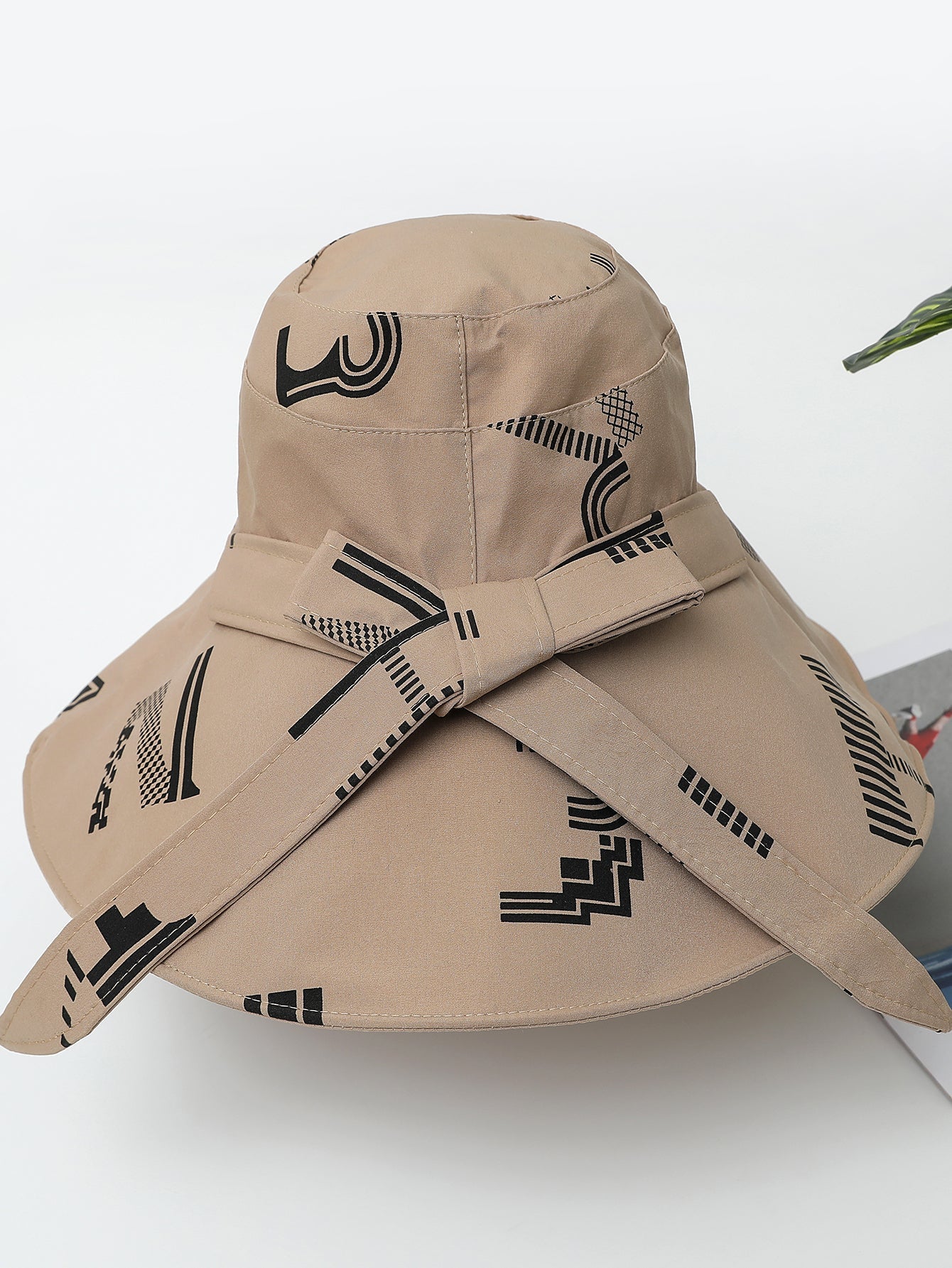 Solid color bow hat Sai Feel