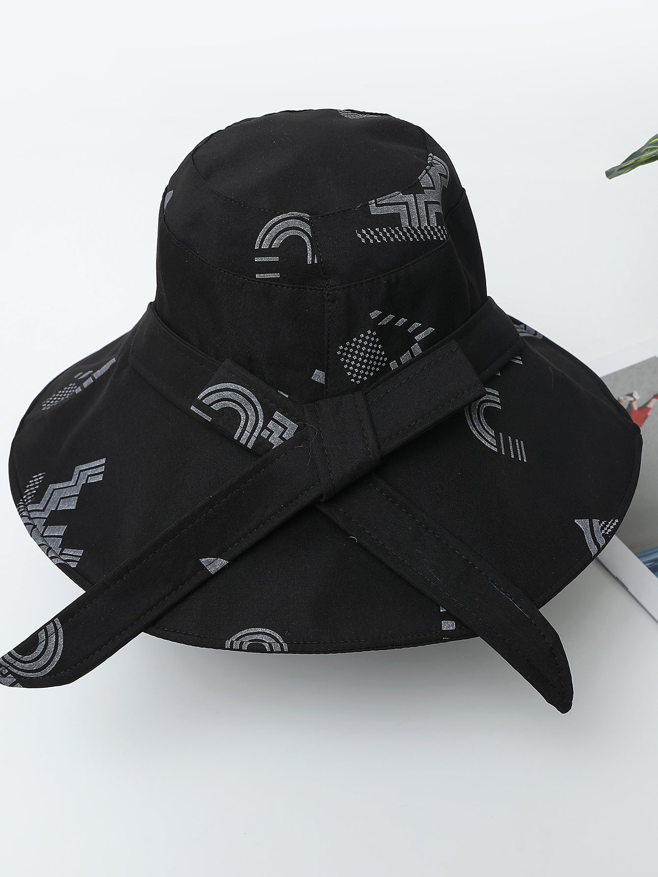 Solid color bow hat Sai Feel
