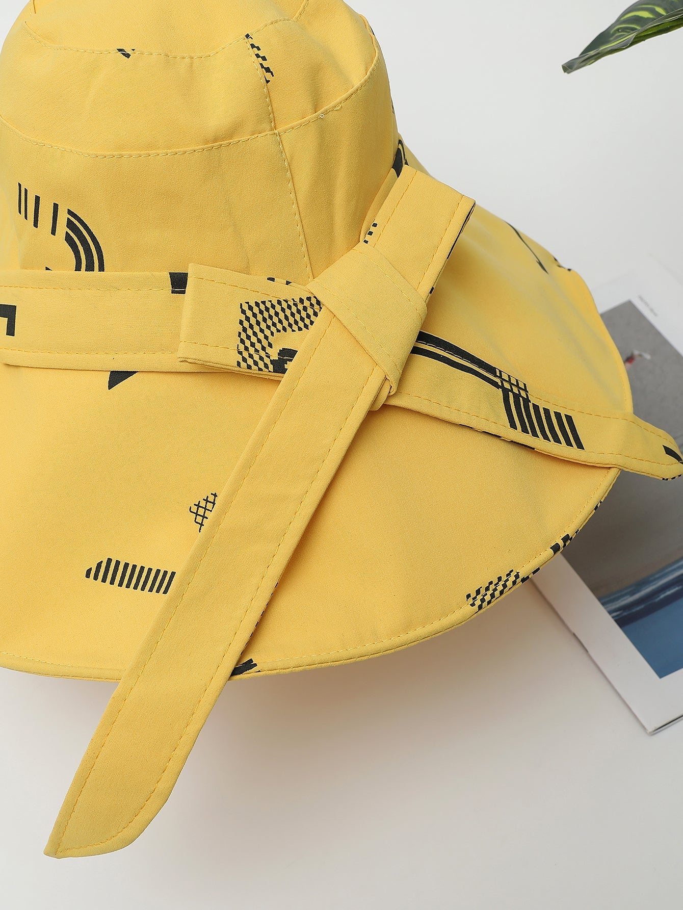 Solid color bow hat Sai Feel