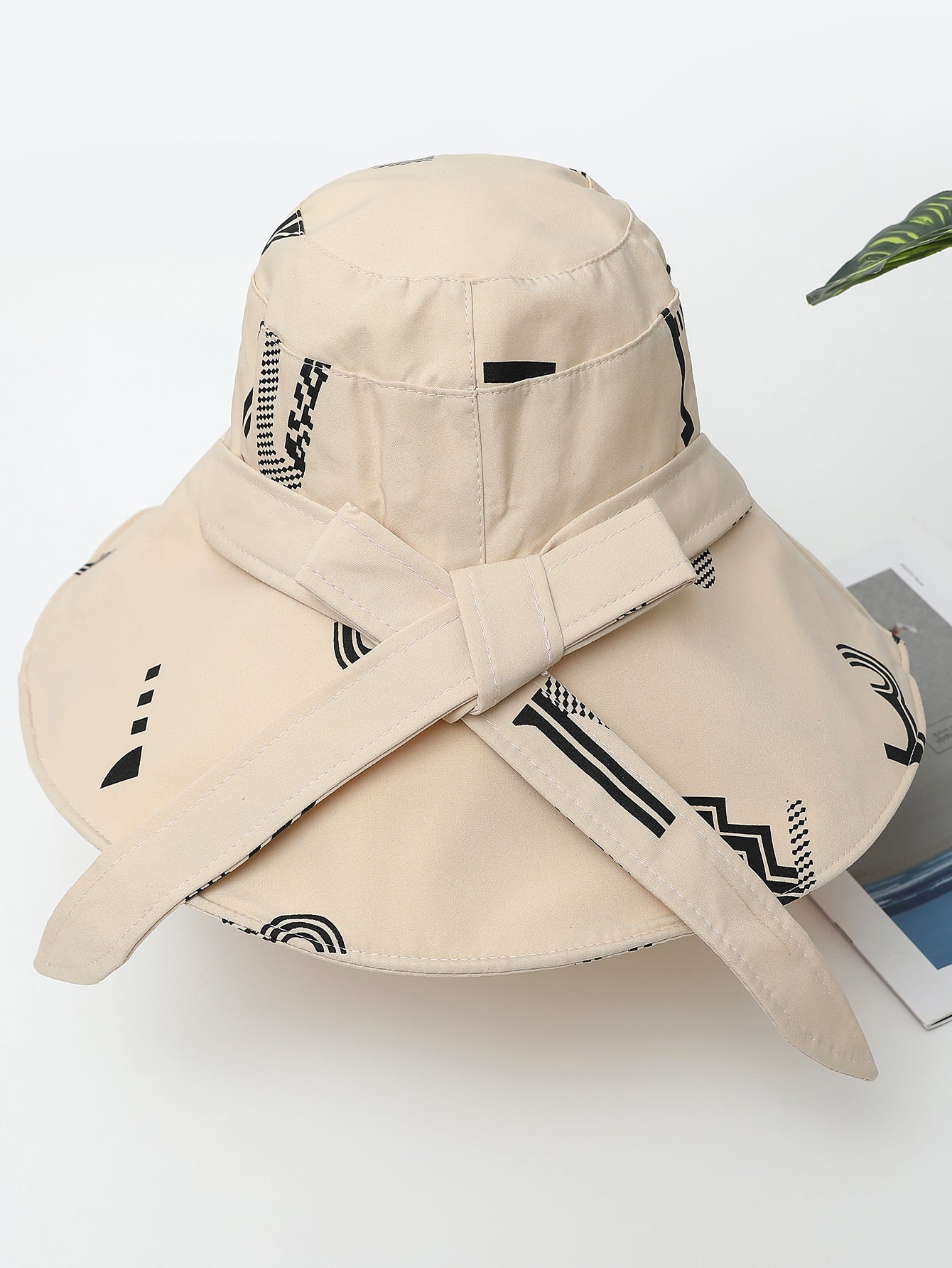 Solid color bow hat Sai Feel