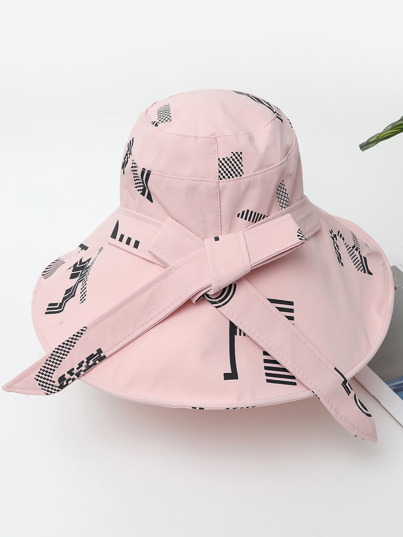 Solid color bow hat Sai Feel
