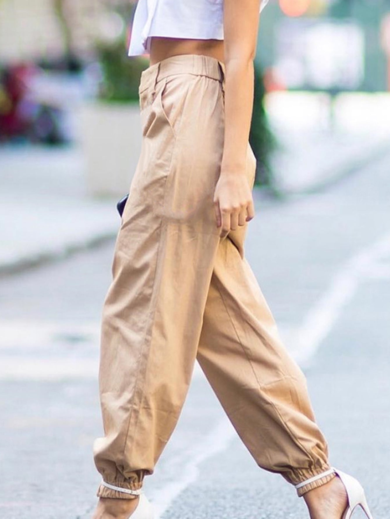 Solid color sports casual pants Harlan pants Sai Feel