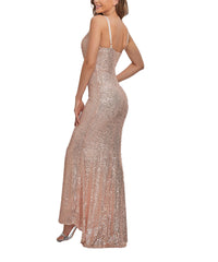 Sparkle  V Neck Sleeveless Formal Evening Dress Sai Feel