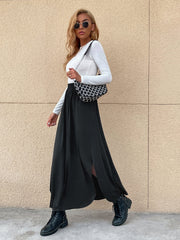 Split Thigh Maxi Skirt Sai Feel