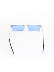 Square Frame Metal Temple UV Sunglasses Sai Feel