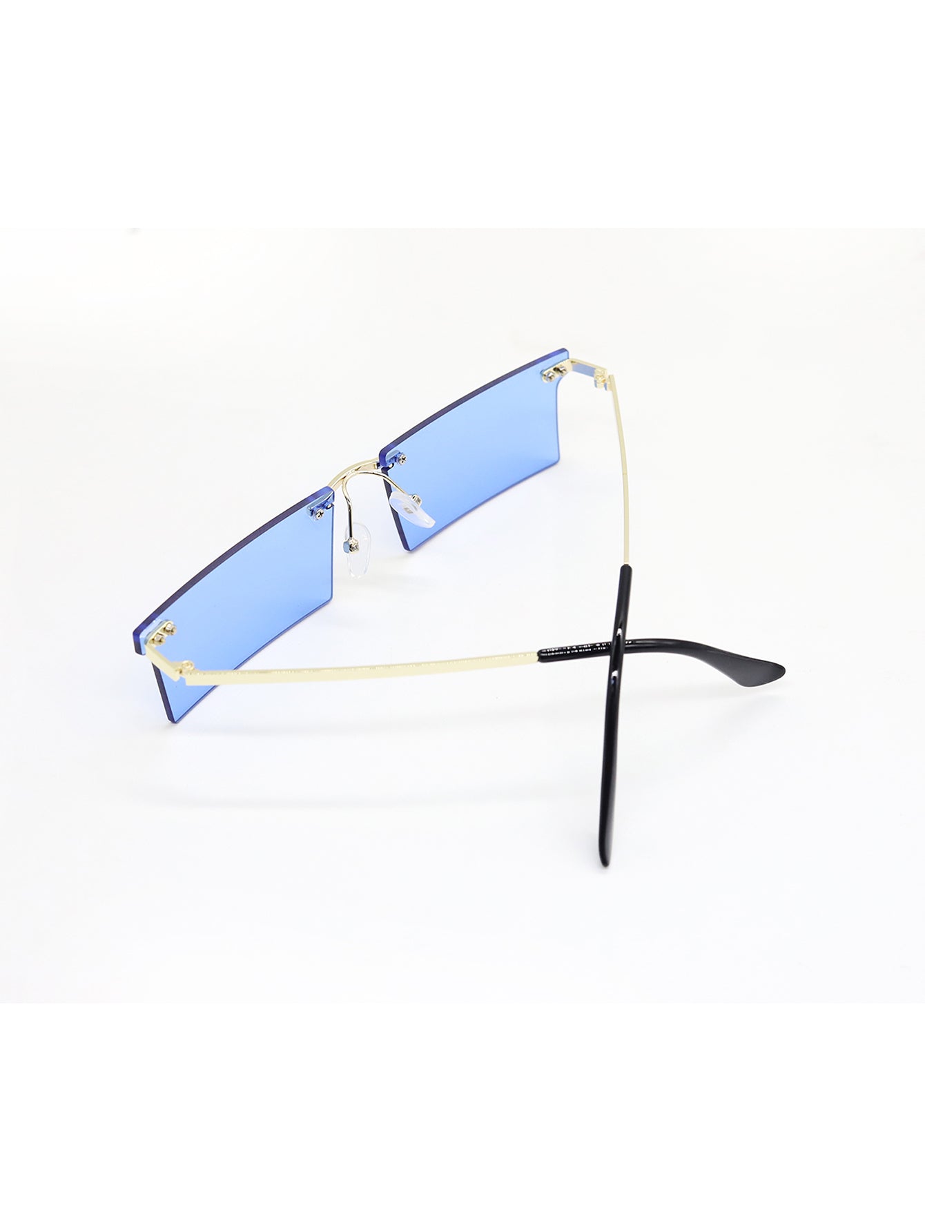 Square Frame Metal Temple UV Sunglasses Sai Feel