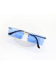 Square Frame Metal Temple UV Sunglasses Sai Feel