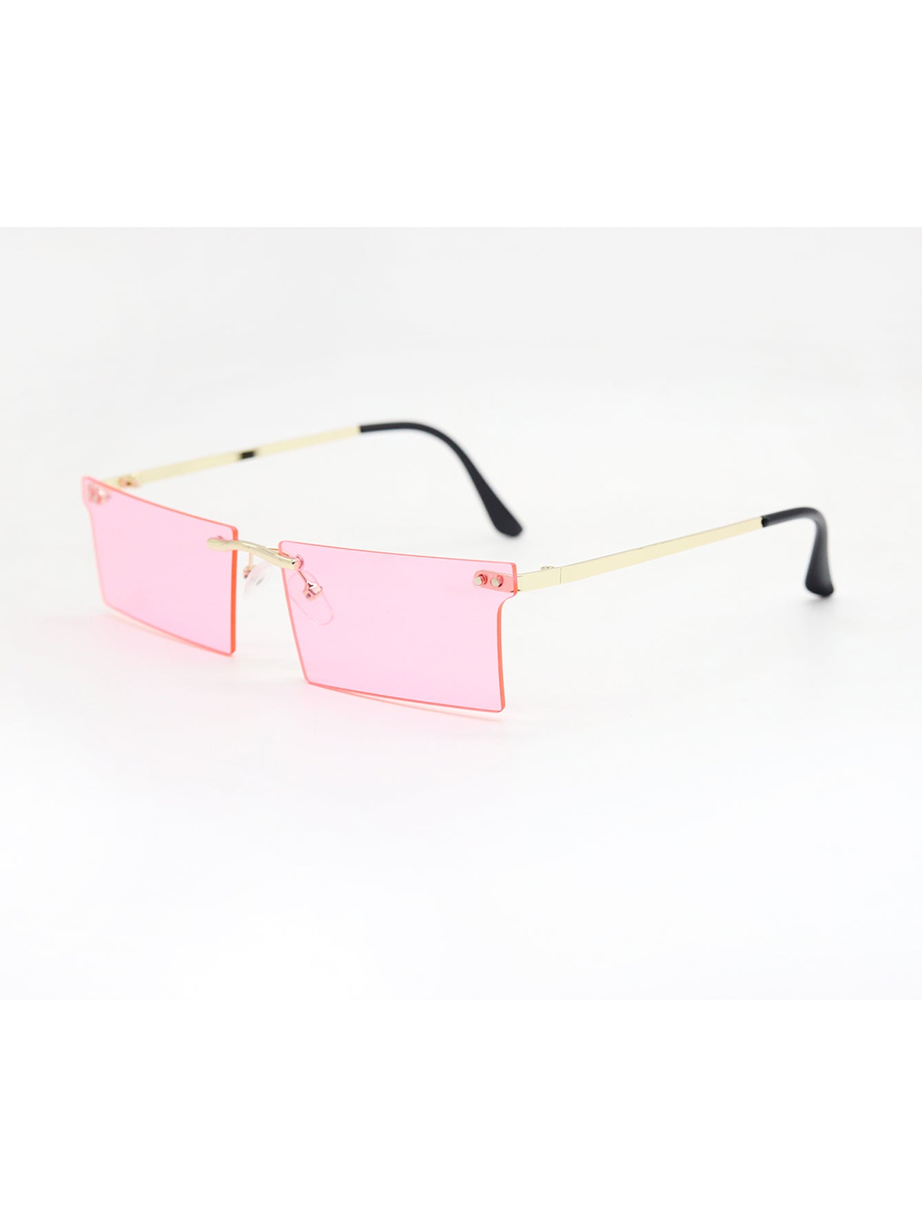 Square Frame Metal Temple UV Sunglasses Sai Feel