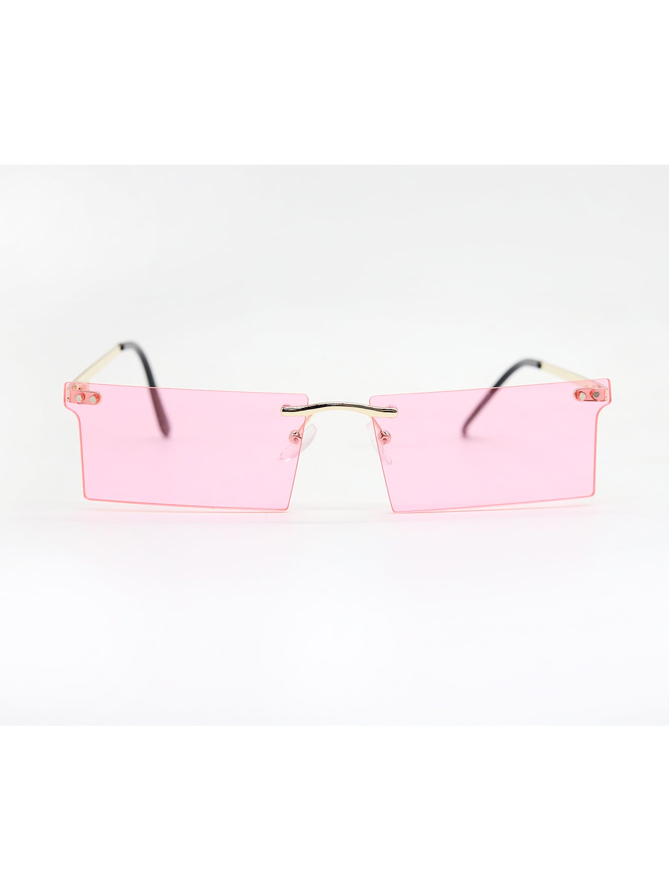 Square Frame Metal Temple UV Sunglasses Sai Feel