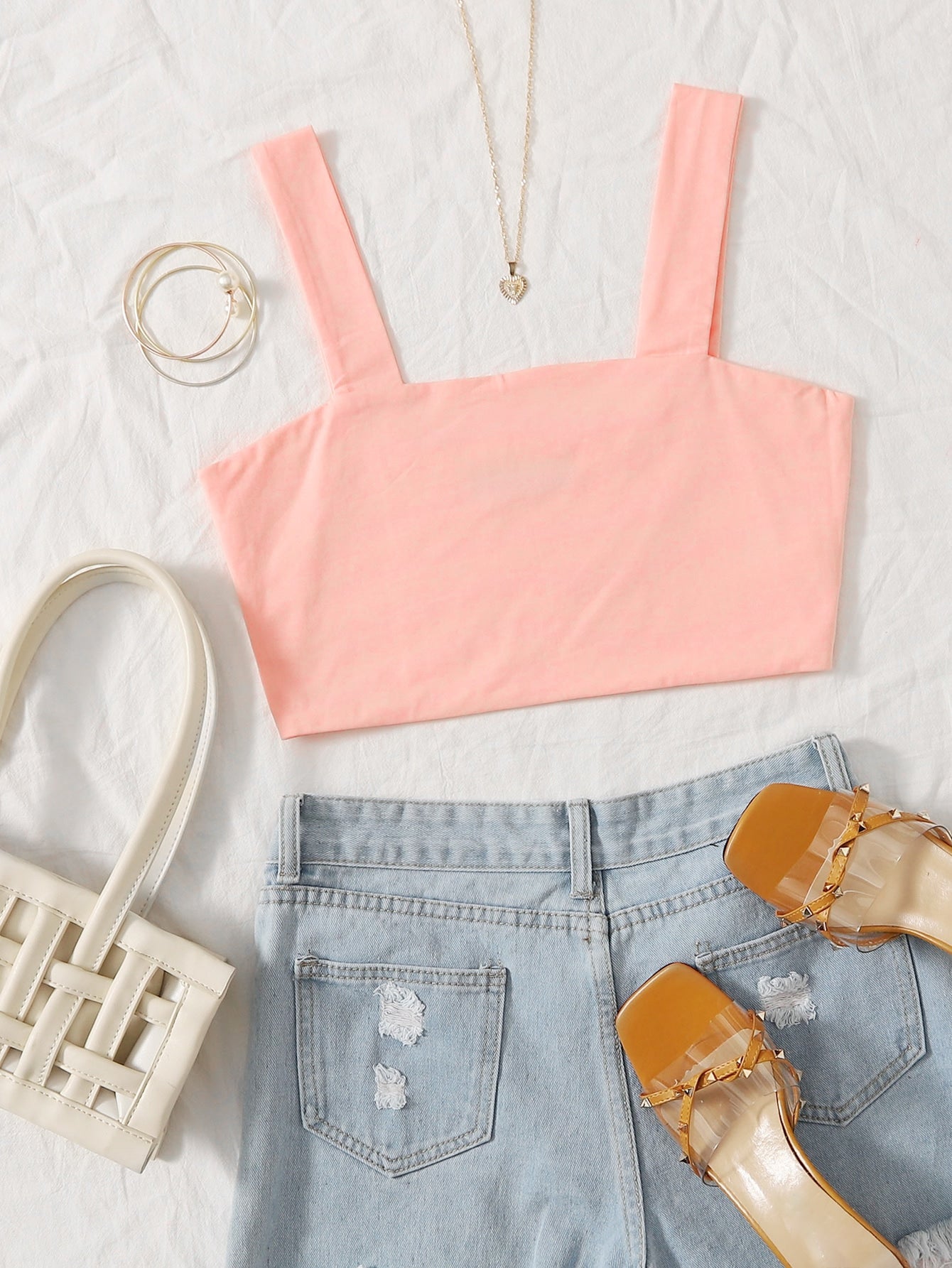 Square Neck Crop Top Sai Feel