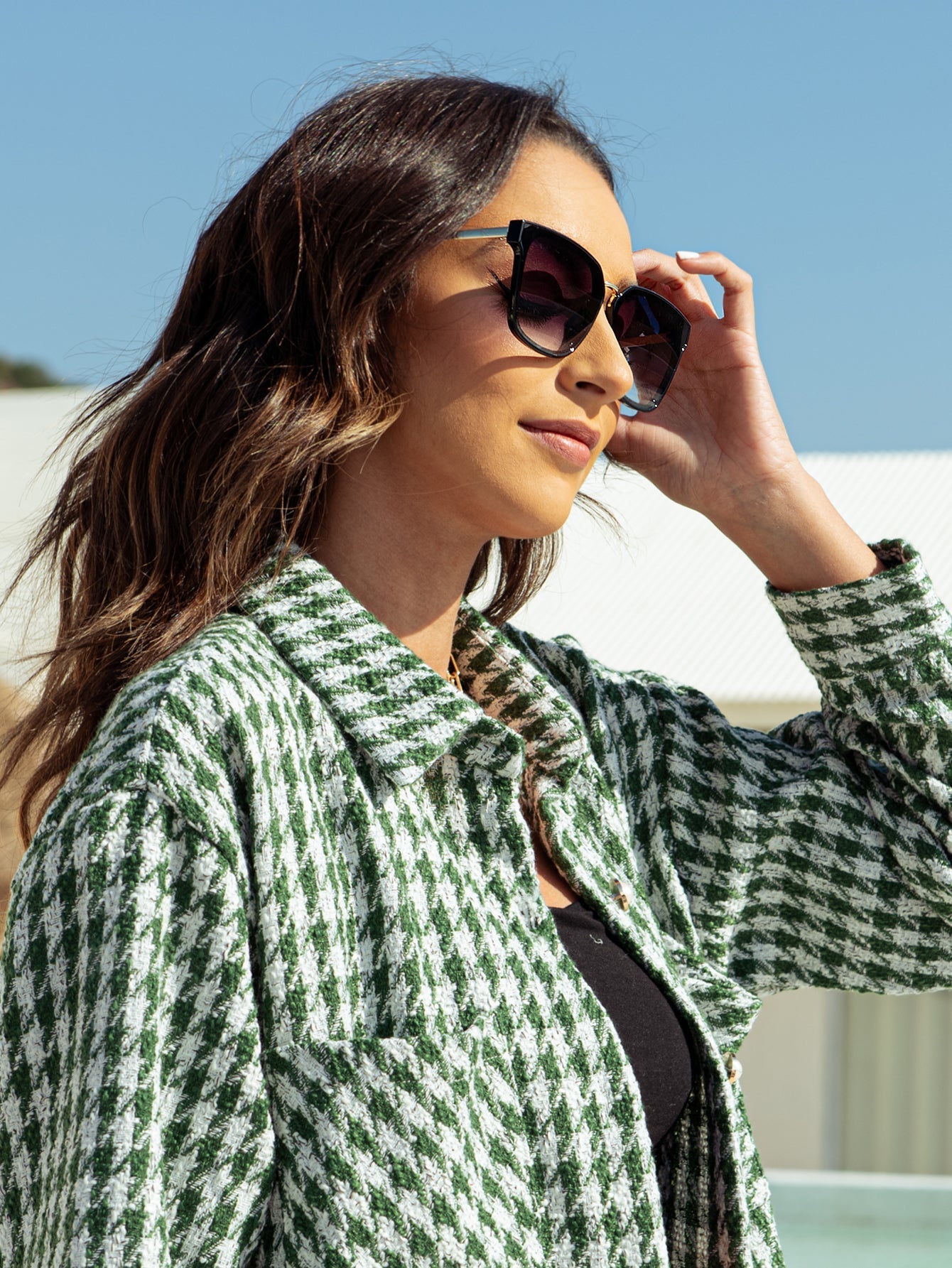 Square Plastic Frame Sunglasses Sai Feel