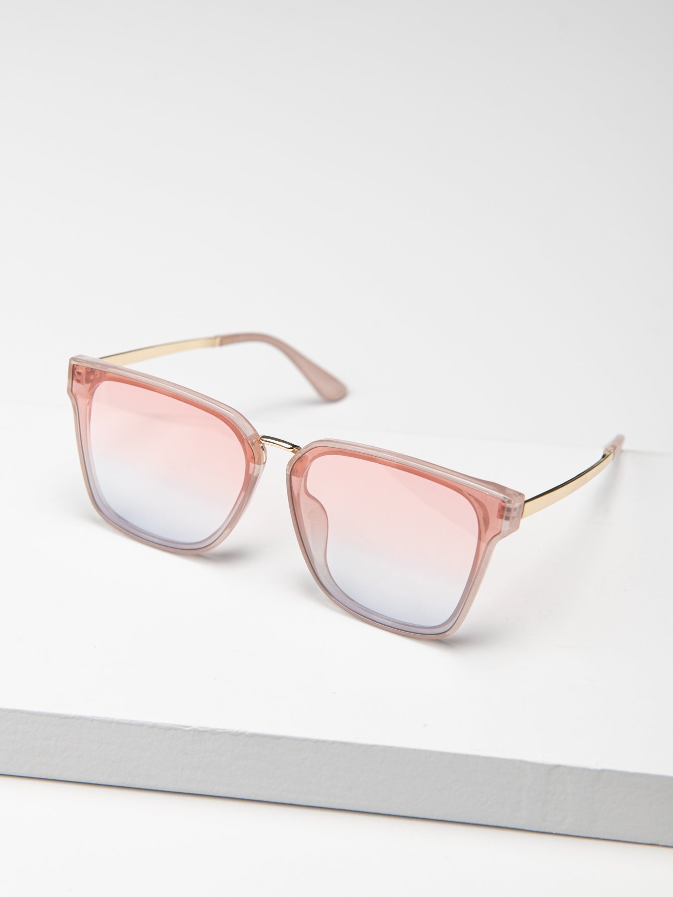 Square Plastic Frame Sunglasses Sai Feel
