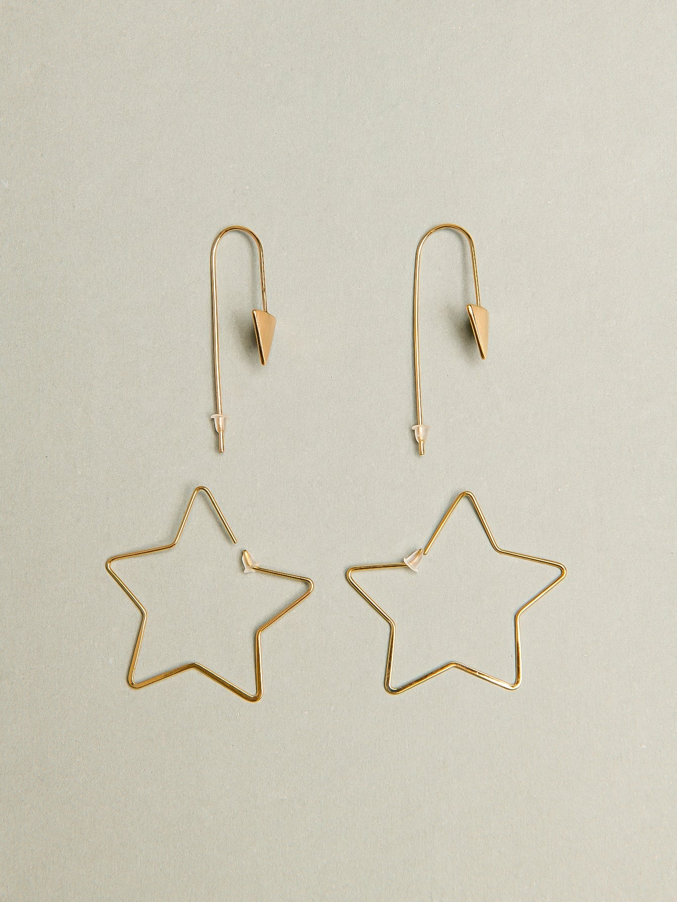 Star Drop Design Earrings Sai Feel