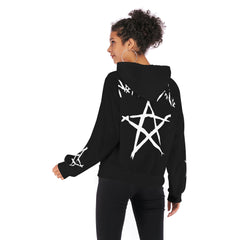 Star Print Hoodie Pullover Sweatshirt Sai Feel