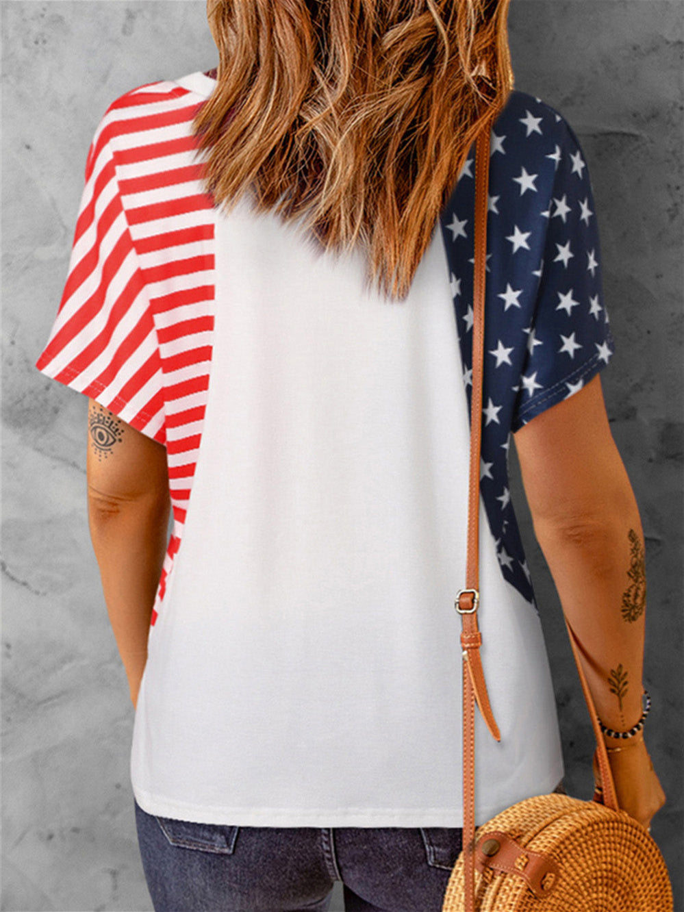Star and Stripe USA 1776 Printed T-Shirt Sai Feel