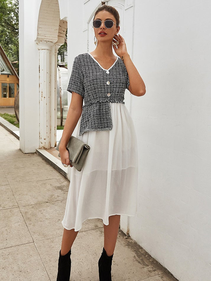 Stitching dress Sai Feel